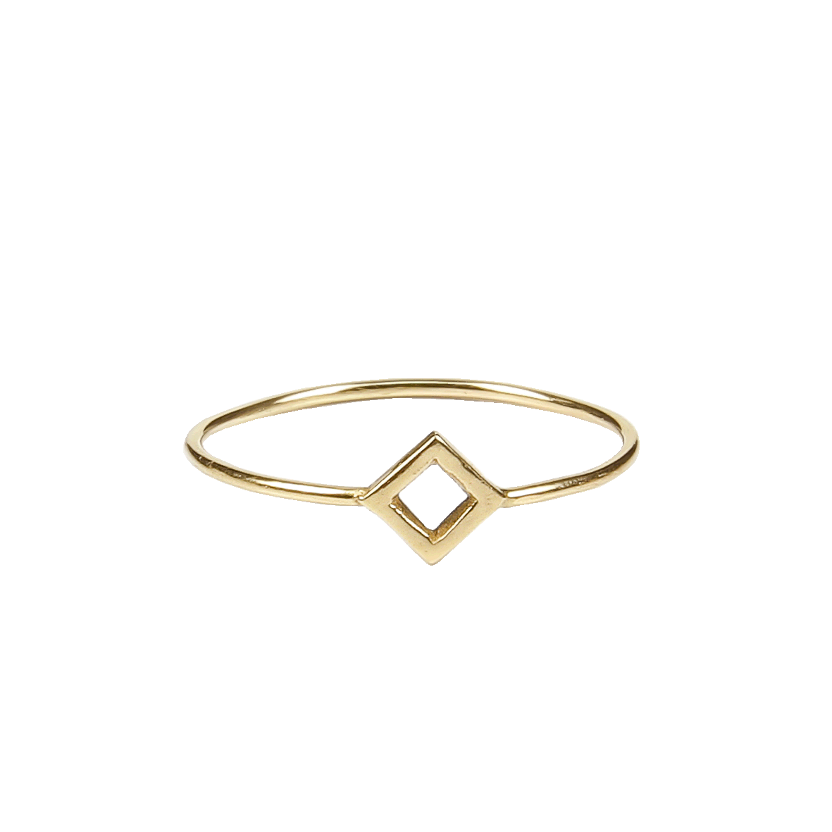 Anillo rombo vacío oro 18k